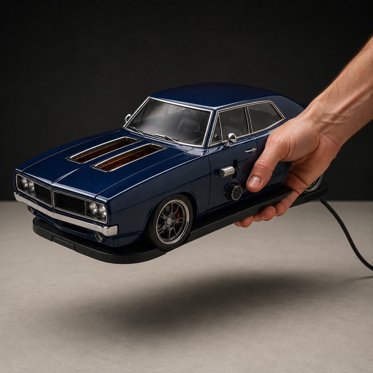 The toaster lifted in one hand - Dodge Charger